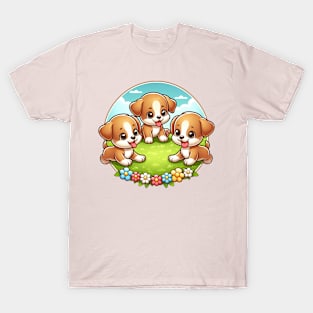 A trio of playing puppies T-Shirt